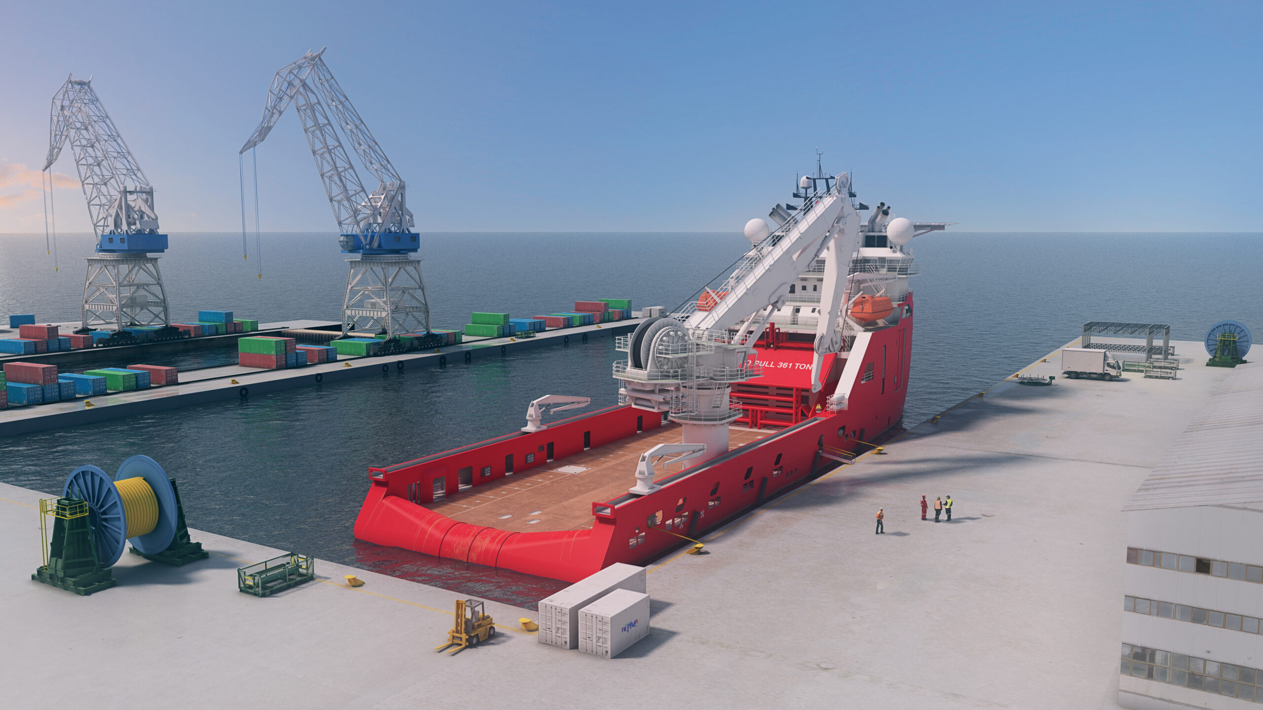 Loading a vessel - Rendering.no