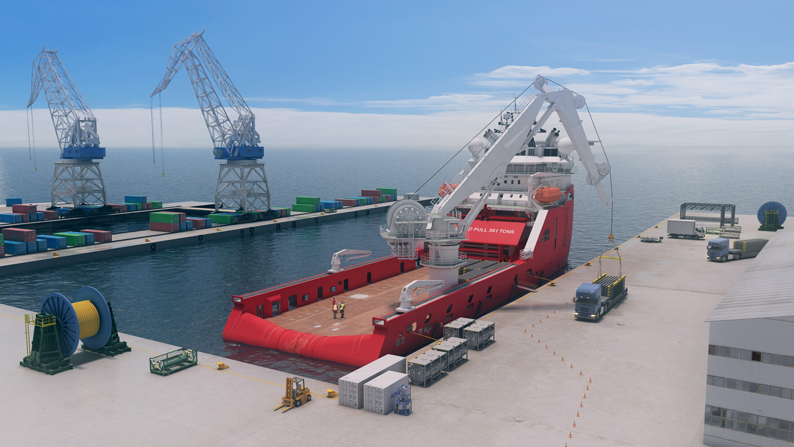 Loading a vessel - Rendering.no